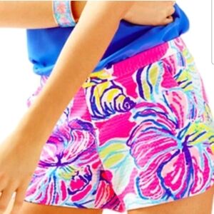 Lilly Pulitzer Adie Shorts Swept By The Tides Bright Colorful Coastal Size 6